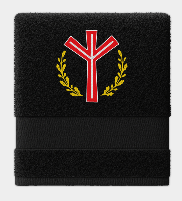 Vyšívaný uterák Runa Algiz