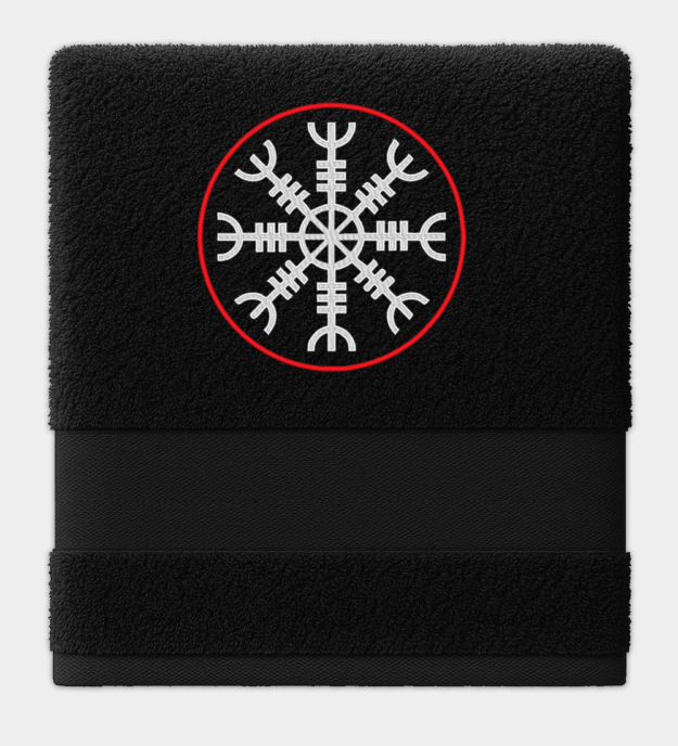 Vyšívaný uterák Prilba hrôzy